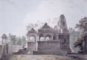 रोहतास, बिहार के किले में एक हिंदू मंदिर, द्वारा थॉमस डेनिएल