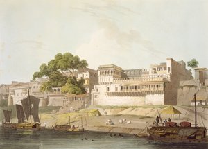 पटना शहर का एक हिस्सा, गंगा नदी पर, &39;ओरिएंटल सीन: ट्वेंटी फोर व्यूज़ इन हिंदोस्तान&39; से, 1795