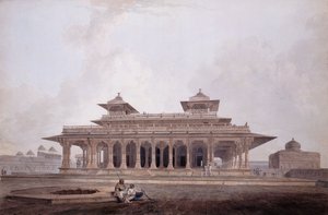 इलाहाबाद के किले के भीतर पैलेस का हिस्सा, द्वारा थॉमस डेनिएल