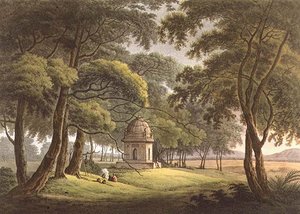 एक मूरिश लेडी का मकबरा, बंगाल, जोसेफ कॉन्सटेंटाइन स्टैडलर (fl.1780-1812) पब द्वारा उकेरा गया। एडवर्ड ओरमे द्वारा (1774-सी.1820) 1803 (लिथो) द्वारा थॉमस डेनिएल