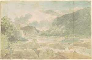 नीचे से हार्पर्स फेरी, c.1825-26 (कागज पर पानी के रंग की कलम और स्याही) द्वारा थॉमस डौटी