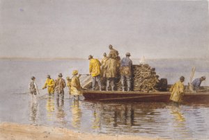 टेकिंग अप द नेट, 1881। द्वारा थॉमस एकिंस