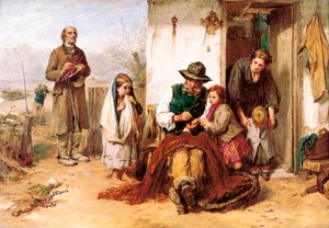 थॉमस फेड द्वारा पेंटिंग "गरीब, गरीब आदमी का दोस्त" (1826-1900)