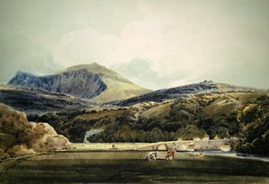 Mynydd Mawr, नॉर्थ वेल्स (पेंसिल और वॉटरकलर) द्वारा थॉमस गिर्टिन