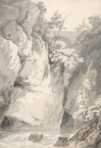 लागो डि कोमो के तट पर, c.1796 (कागज पर ग्रेफाइट से धोएं) द्वारा थॉमस गिर्टिन