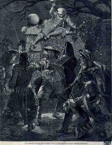 सर जॉन कोवेंट्री पर आक्रोश (डी.1682), 21 दिसंबर 1670 (उत्कीर्णन) द्वारा थॉमस हर्बर्ट (बाद में) Maguire