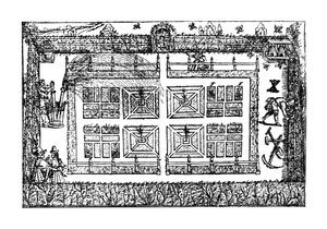 ए गार्डन, &39;द गार्डनर&39;स लेबिरिंथ&39;, 1577 से द्वारा थॉमस हिल