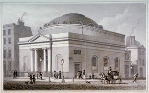 एल्बियन चैपल, लंदन, c1827। द्वारा थॉमस होसमर शेफर्ड