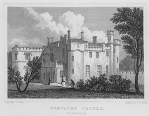 Cortachy कैसल, Forfarshire (उत्कीर्णन) द्वारा थॉमस होसमर शेफर्ड