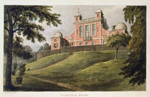 फ्लेमस्टीड हाउस, एकरमैन की &39;रिपोजिटरी ऑफ आर्ट्स&39; से, c.1826 प्रकाशित द्वारा थॉमस होसमर शेफर्ड
