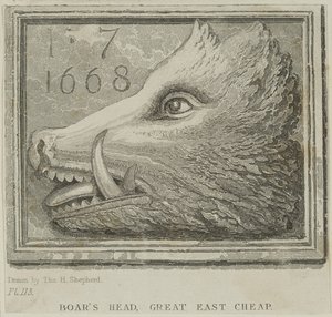 इनचेयर के बोअर्स हेड टैवर्न से इन पर हस्ताक्षर, c.1850