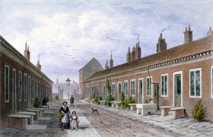 स्किनर्स अल्म्सहाउस, माइल एंड रोड, स्टेपनी, लंदन, c1840 द्वारा थॉमस होसमर शेफर्ड