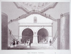 थेम्स टनल, c.1851-55 (लिथो) द्वारा थॉमस होसमर शेफर्ड