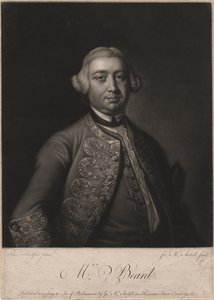 मिस्टर बीयर्ड, जेम्स मैकआर्डेल (c.1729-65), 1764 (mezzotint) द्वारा थॉमस हडसन