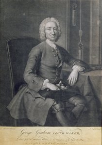 जॉन ग्राहर (1684-1756) द्वारा उत्कीर्ण जॉर्ज ग्राहम (1673-1751) का चित्रकार द्वारा थॉमस हडसन