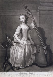 जेम्स मैकआर्डेल (c.1729-65), c.1749 द्वारा उत्कीर्ण वायलिन वादक बेंजामिन हैलेट की भूमिका द्वारा थॉमस जेनकिंस