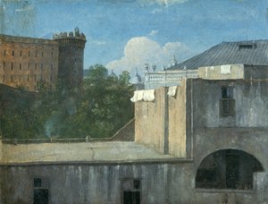 नेपल्स में उत्तर-पूर्व की ओर इमारतें, 1782 द्वारा थॉमस जोन्स