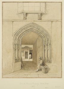 गार्ड हाउस पैसेज, वाइन स्ट्रीट (कागज पर वॉटरकलर और पेंसिल) द्वारा थॉमस लेसन द एल्डर रौबोथम