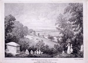 हैम्पस्टेड, लंदन का सामान्य दृश्य। 1822 द्वारा थॉमस मान बेनेस