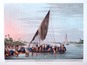 नेडसिली के पास फेरी बोट, 1801 द्वारा थॉमस मिल्टन