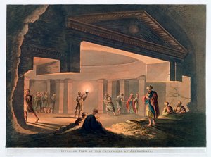 अलेक्जेंड्रिया में कैटाकॉम्ब्स का आंतरिक दृश्य, मिस्र, 1802