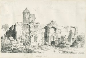Biddulph Hall (पुराना): पेन और इंक ड्राइंग द्वारा थॉमस पेप्लो लकड़ी