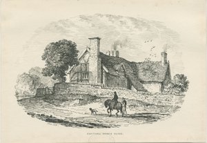 Chatcull Manor हाउस: कलम और स्याही ड्राइंग (प्रतिष्ठित) द्वारा थॉमस पेप्लो लकड़ी