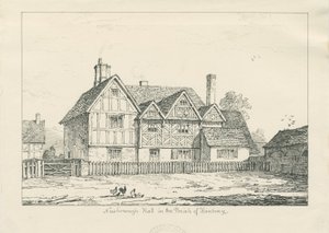 न्यूबोरो हॉल: पेन ड्राइंग, 1836 द्वारा थॉमस पेप्लो लकड़ी