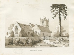 शेरिफहेल्स चर्च: सेपिया वॉश ड्राइंग, एनडी [1838] (ड्राइंग) द्वारा थॉमस पेप्लो लकड़ी