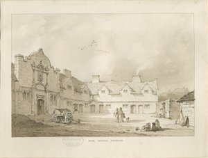 स्टैफोर्ड - आलम हाउस: सीपिया ड्राइंग, एनडी [1837] (ड्राइंग) द्वारा थॉमस पेप्लो लकड़ी