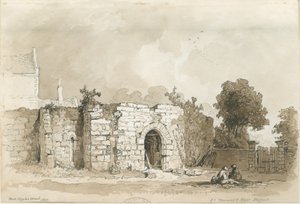 स्टैफोर्ड - सेंट थॉमस "[पुरी]: पेन और सीपिया ड्राइंग, 1839 द्वारा थॉमस पेप्लो लकड़ी