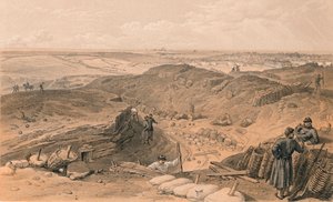 मलकॉफ की खाई, बैटरी गेरवाइस, और रियर ऑफ़ रेडन, 1856 द्वारा थॉमस पिकेन