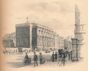 बैंक्वेटिंग हॉल का बाहरी हिस्सा, व्हाइटहॉल पैलेस, 1902 द्वारा थॉमस रॉबर्ट वे