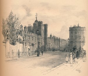 सेंट जैलेस पैलेस का सामान्य दृश्य, पाल मॉल से, 1902 द्वारा थॉमस रॉबर्ट वे