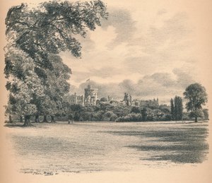 विंडसर कैसल फ्रॉम द होम पार्क, 1902 द्वारा थॉमस रॉबर्ट वे
