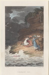 स्कारबोरो के पोएटिकल स्केच से कॉर्नेलियन बे, 1813., 1813. निर्माता: थॉमस रोलैंडसन, जोसेफ कॉन्सटेंटाइन स्टैडलर, जे. ब्लक।