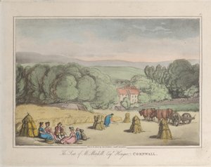 एम मिशेल Esq की सीट। हेंगर, कॉर्नवाल, स्केचेस फ्रॉम नेचर से, 1822., 1822. निर्माता: थॉमस रोलैंडसन, जोसेफ कॉन्सटेंटाइन स्टैडलर। द्वारा थॉमस रोलैंडसन, जोसेफ कॉन्सटेंटाइन स्टैडलर