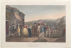 द टेरेस, स्कारबोरो के पोएटिकल स्केच से, 1813., 1813. निर्माता: थॉमस रोलैंडसन, जोसेफ कॉन्सटेंटाइन स्टैडलर, जे. ब्लक।