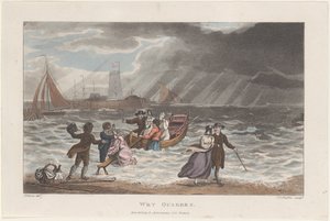 स्कारबोरो के पोएटिकल स्केच से वेट क्वेकर्स, 1813., 1813. निर्माता: थॉमस रोलैंडसन, जोसेफ कॉन्सटेंटाइन स्टैडलर, जे. ब्लक।