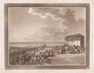 रेस ग्राउंड एन एक्सर्सन टू ब्राइटहेल्मस्टोन, 1 जून, 1790., 1 जून, 1790। निर्माता: थॉमस रोलैंडसन, सैमुअल अल्केन। द्वारा थॉमस रोलैंडसन, सैमुअल अल्केनो