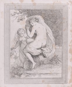 एक अप्सरा सुखाने खुद, 1790-99।, 1790-99। द्वारा थॉमस रोलैंड्सन