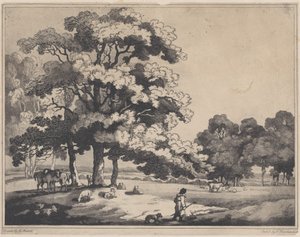 ए पार्क लैंडस्केप, 1783-89।, 1783-89। द्वारा थॉमस रोलैंड्सन