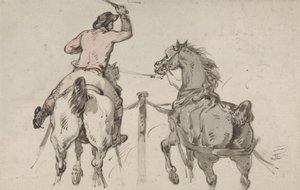 अंग्रेजी पोस्टिलियन, c.1785 (ग्रेफाइट, पेन, स्याही और w - c कागज पर) द्वारा थॉमस रोलैंड्सन