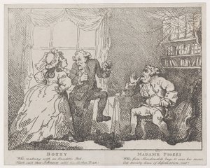Bozzy और Madame Piozzi Frontispiece, Bozzy और Piozzi पीटर पिंडर द्वारा, 1780-86।, 1780-86। द्वारा थॉमस रोलैंड्सन