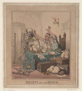 मौत और कंजूस, 20 दिसंबर, 1801।, 20 दिसंबर, 1801। द्वारा थॉमस रोलैंड्सन