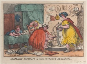ड्रामा-ए-टिक डेमिरेप्स उनके मॉर्निंग रिहर्सल में, 30 सितंबर, 1810., 30 सितंबर, 1810। द्वारा थॉमस रोलैंड्सन