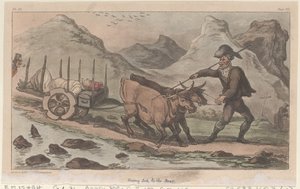 द मिलिट्री एडवेंचर्स ऑफ जॉनी न्यूकम, 1815, 1815 से पीछे की ओर बीमार होना। द्वारा थॉमस रोलैंड्सन