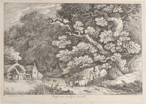 कैम्फोर्ड, कॉर्नवाल के पास हेंगर, व्यूज़ इन कॉर्नवाल से, सीए। 1812., सीए। 1812. द्वारा थॉमस रोलैंड्सन
