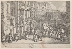 होटल डी'हैम्बर्ग, पेरिस में क्वार्टियर सेंट जर्मेन, 1789, 1789। द्वारा थॉमस रोलैंड्सन