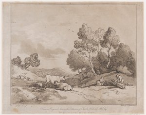 लैंडस्केप विथ फिगर्स बाइंडिंग ए बंडल ऑफ़ वुड, 21 मई, 1789।, 21 मई, 1789। द्वारा थॉमस रोलैंड्सन